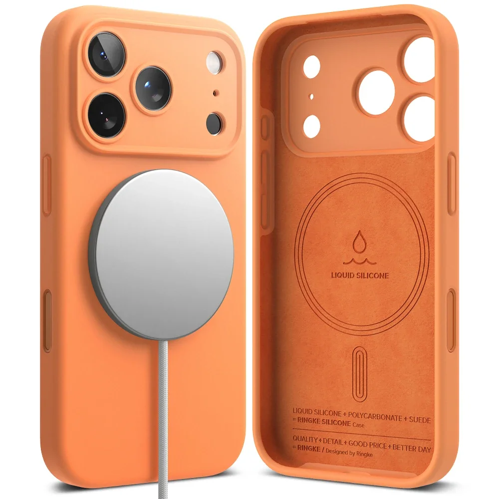 Ringke iPhone 17 Pro Max MagSafe silikondeksel, Tangerine