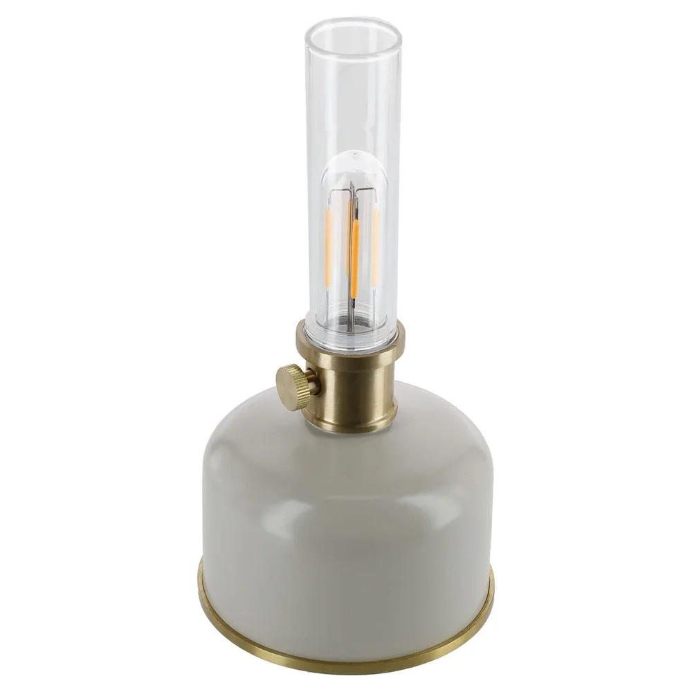Northlight Oppladbar LED-oljelampe innendørs 22 cm, Grå