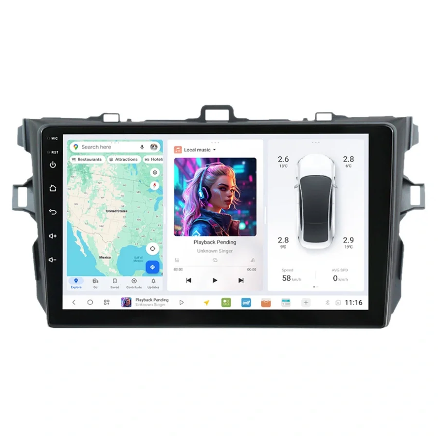DUDU multimediaspiller med 9,5" skjerm v:2634173