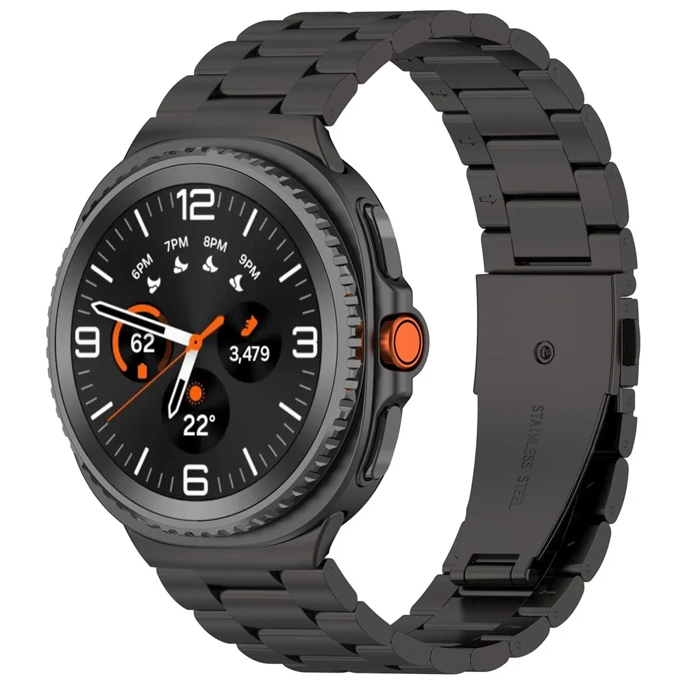 Samsung Galaxy Watch 9 44mm Elegant lenkereim i metall, Svart Samsung Galaxy Watch 9 44mm Elegant lenkereim i metall, Svart