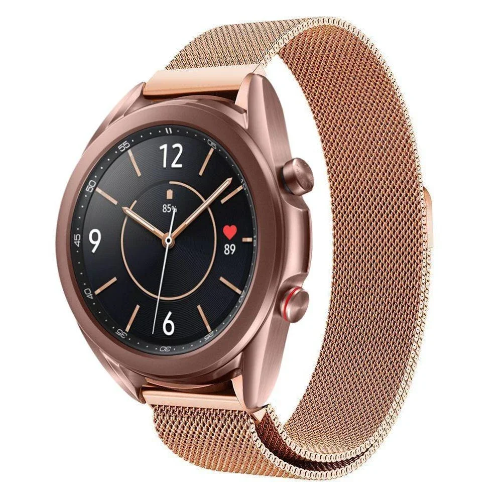 Samsung Galaxy Watch 3 41mm Reim Milanese Loop, Rosegull Samsung Galaxy Watch 3 41mm Reim Milanese Loop, Rosegull