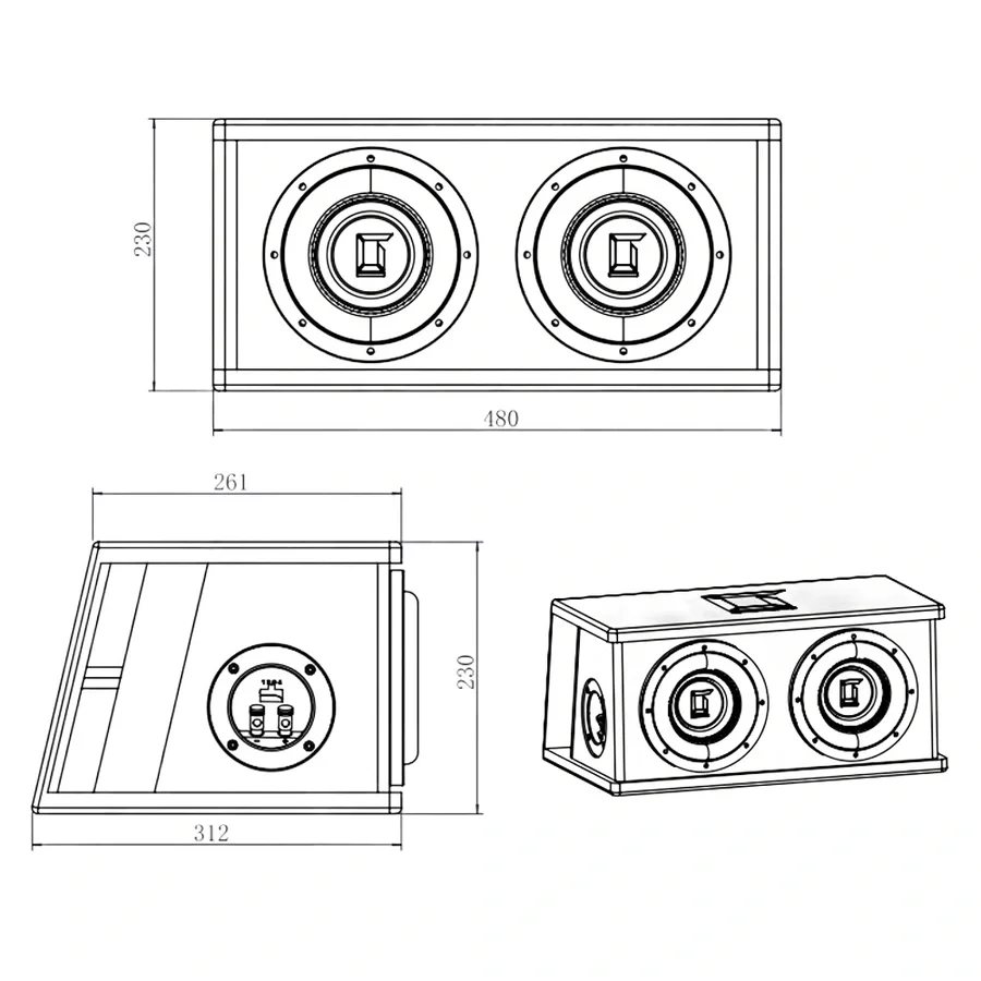 GLADEN SIGMA 2×6,5" Portet basskasse v:2351989 GLADEN SIGMA 2×6,5" Portet basskasse v:2351989