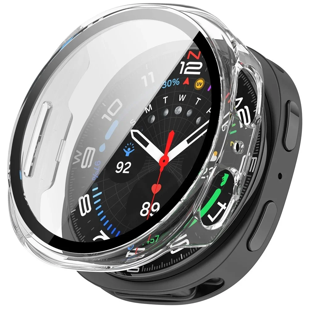 Samsung Galaxy Watch 9 40mm Heldekkende deksel med skjermbeskytter, Gjennomsiktig