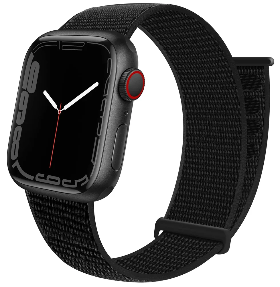 Nylonreim Apple Watch Series 9 41mm, Svart