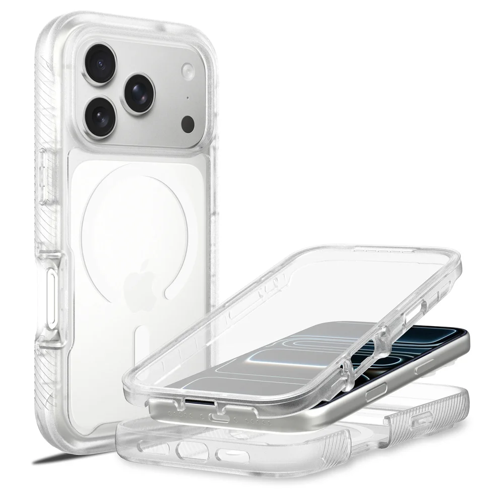 Mobique iPhone 17 Pro Deksel Magnetisk Full Protection, Gjennomsiktig