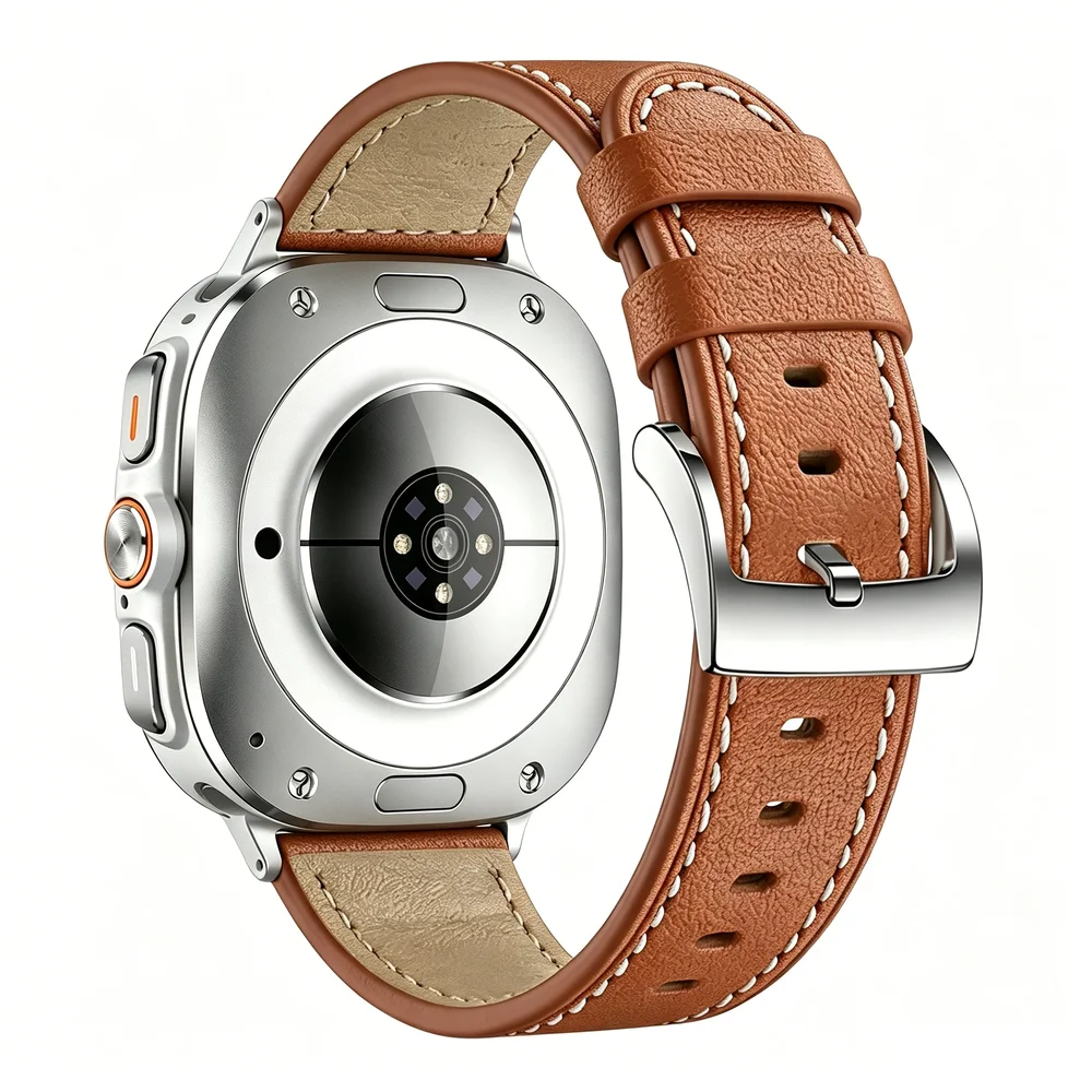 Samsung Galaxy Watch Ultra 2 (2026) Reim i ekte skinn, Cognac