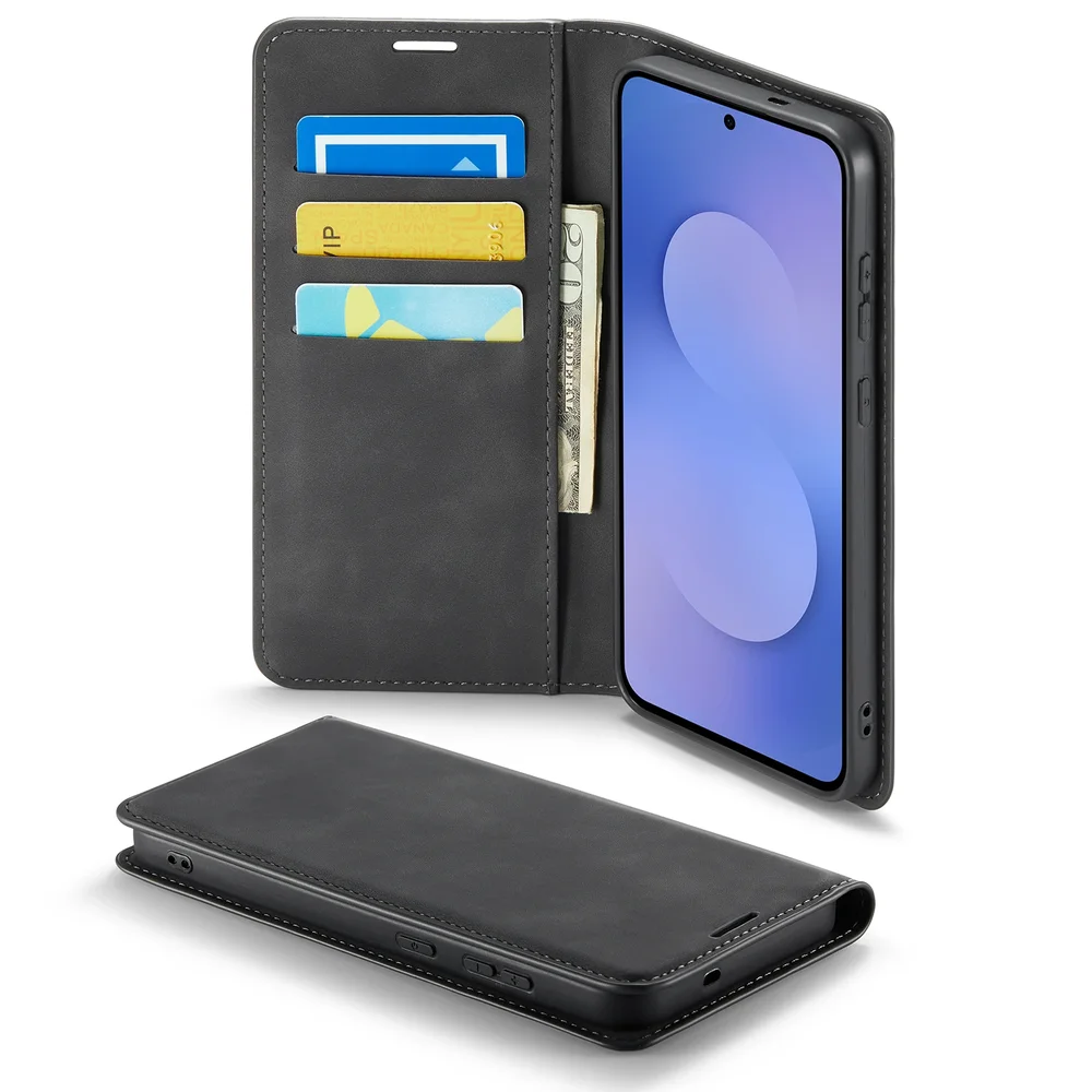 Mobique Samsung Galaxy S25 FE Slankt etui med kortlomme, Svart