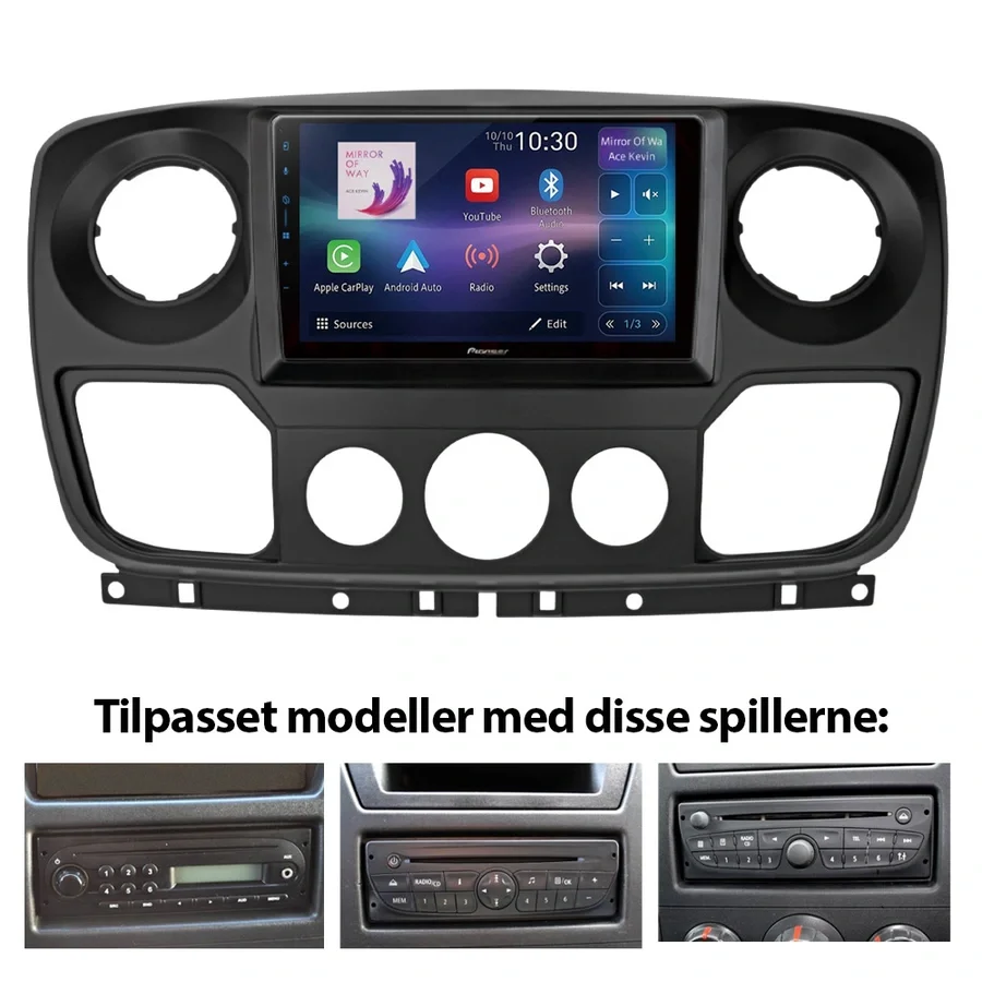 Pioneer 9" Perfect Fit spiller Nissan v:8628822