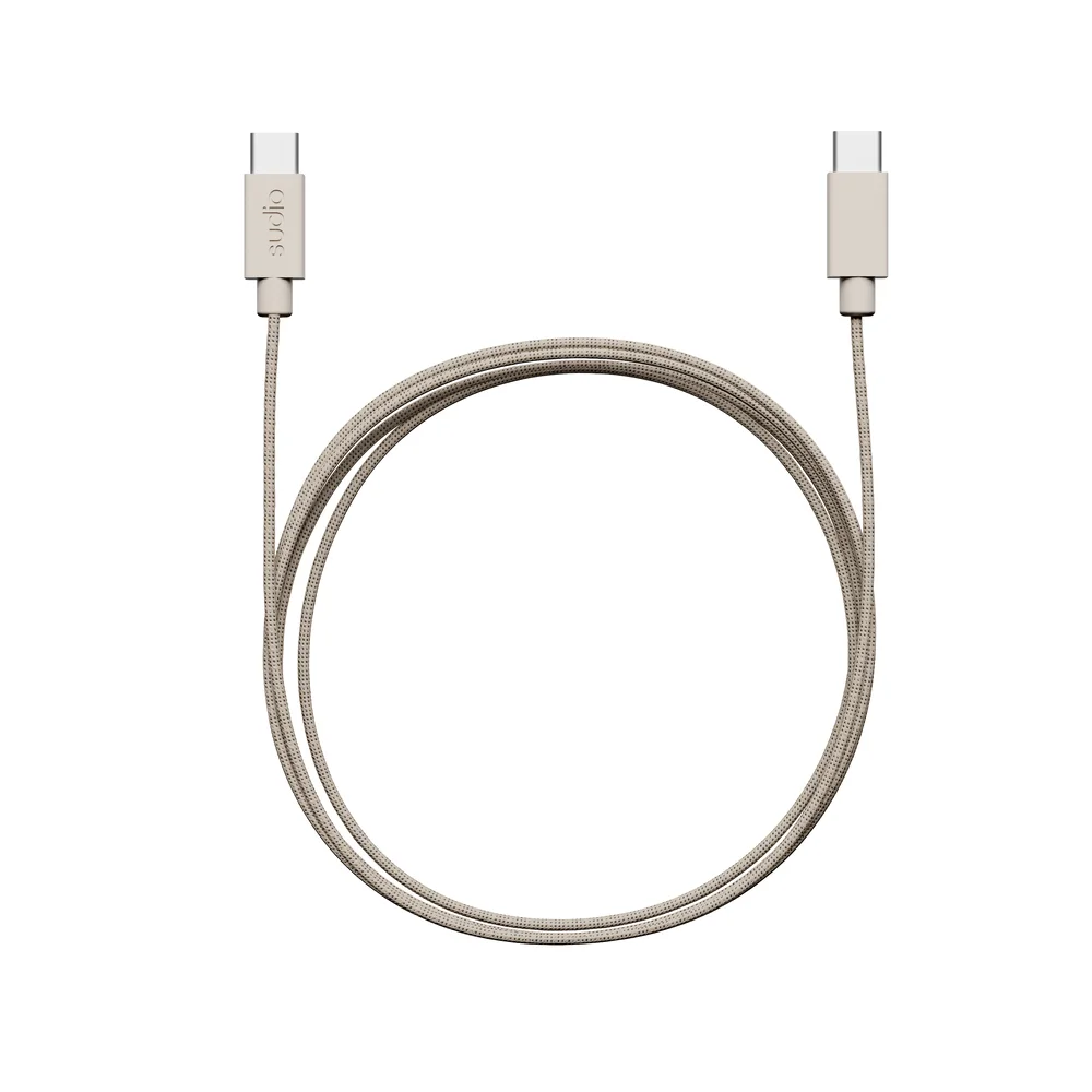 Sudio C1 Ladekabel USB-C til USB-C 1.8 m, Sand Sudio C1 Ladekabel USB-C til USB-C 1.8 m, Sand