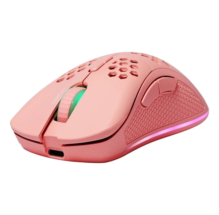 Deltaco Gaming Trådløs RGB ultralett gamingmus 4.800dpi PM80, Rosa Deltaco Gaming Trådløs RGB ultralett gamingmus 4.800dpi PM80, Rosa