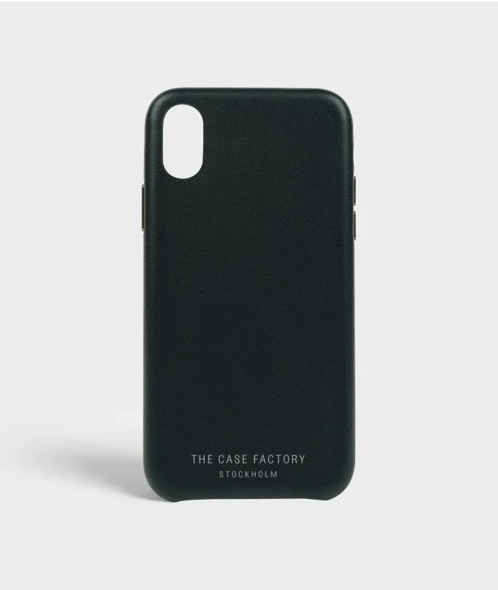 The Case Factory Street Collection iPhone X/XS Wrapped Egdes Nappa Black The Case Factory Street Collection iPhone X/XS Wrapped Egdes Nappa Black
