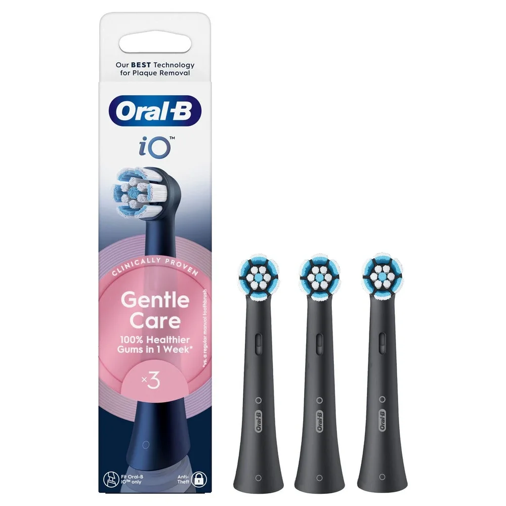 Oral-B iO Gentle Care børstehoder 3-pakning, Svart Oral-B iO Gentle Care børstehoder 3-pakning, Svart