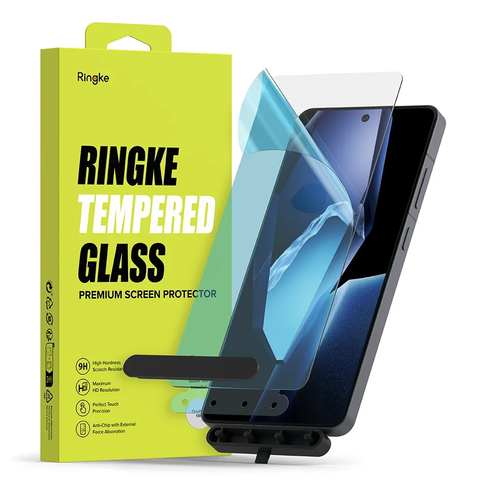 Ringke OnePlus 13R Skjermbeskytter i glass med monteringsverktøy (2-pack) Ringke OnePlus 13R Skjermbeskytter i glass med monteringsverktøy (2-pack)