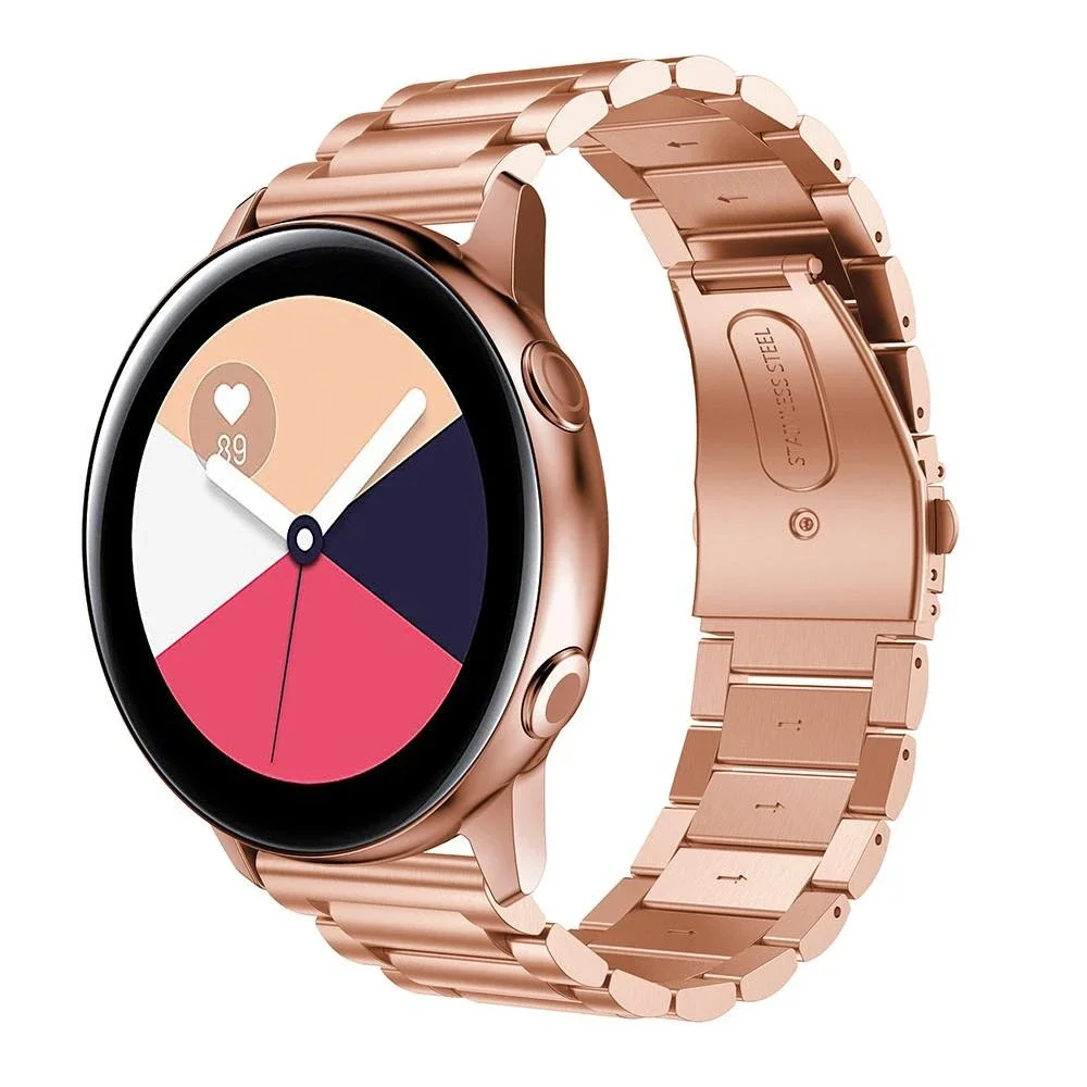 Samsung Galaxy Watch Active Elegant lenkereim i metall, Rosegull Samsung Galaxy Watch Active Elegant lenkereim i metall, Rosegull