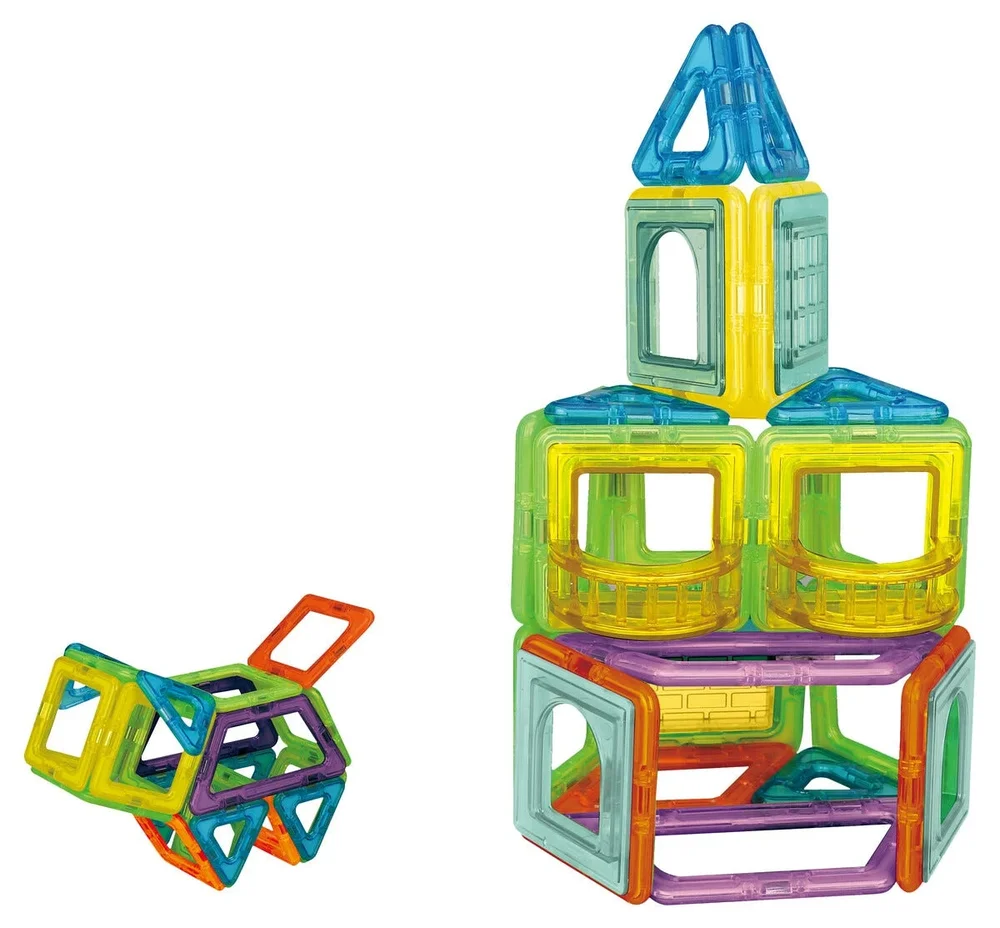 Clas Ohlson Magnetiske byggeklosser for barn - 60-pakning