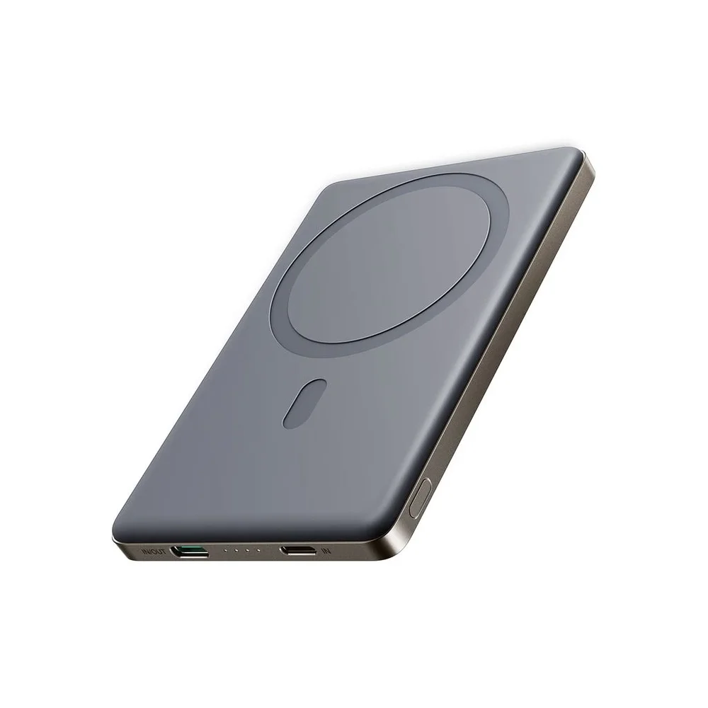 SiGN Apple iPhone 13 Powerbank trådløs magnetisk 5000 mAh, Grå