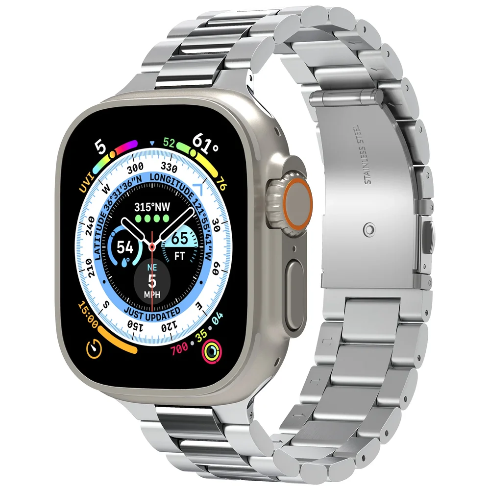 Spigen Apple Watch Series 1-3 42mm Metallreim Modern Fit 316L, Sølv