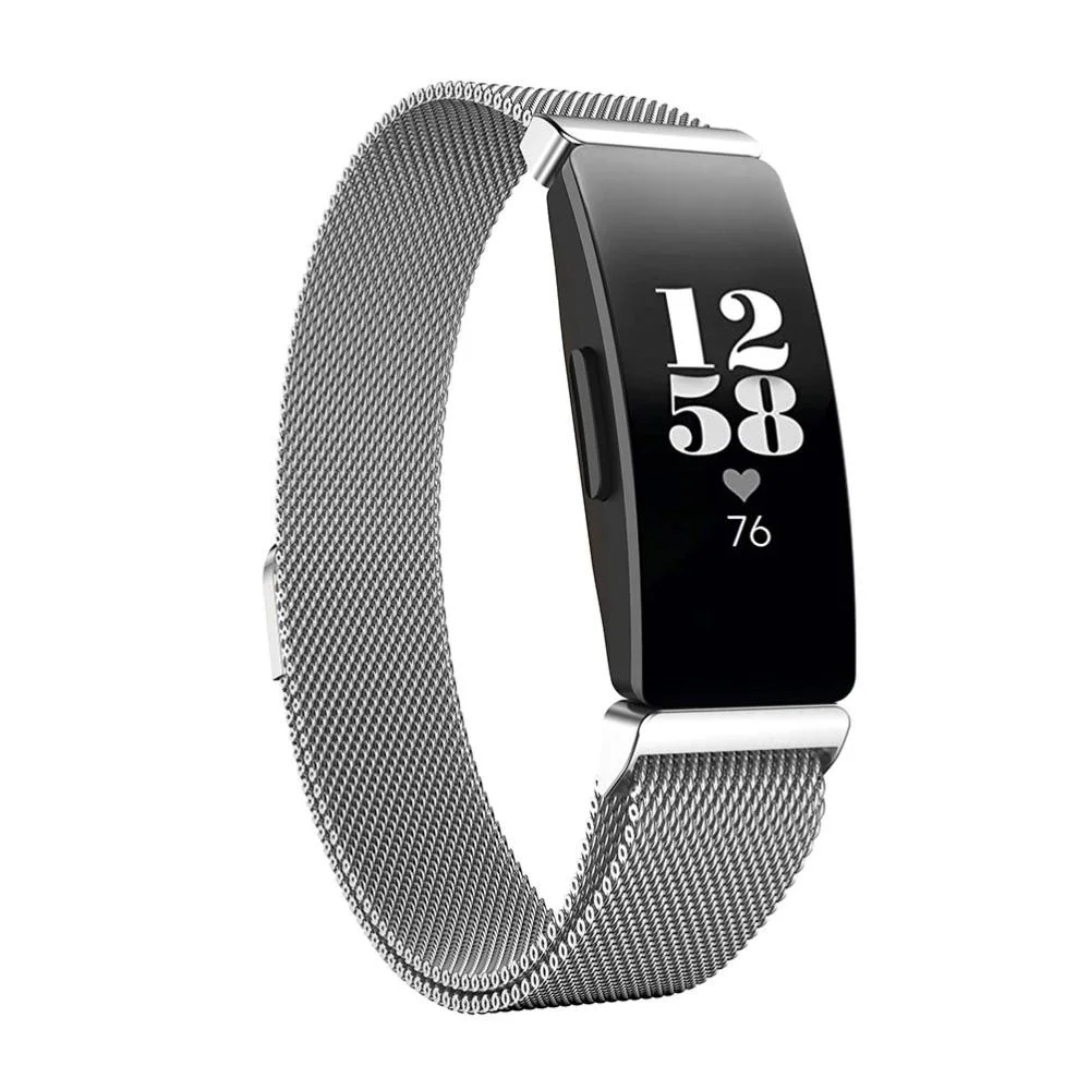 Fitbit Inspire 2/Inspire HR/Inspire Reim Milanese Loop, Sølv Fitbit Inspire 2/Inspire HR/Inspire Reim Milanese Loop, Sølv