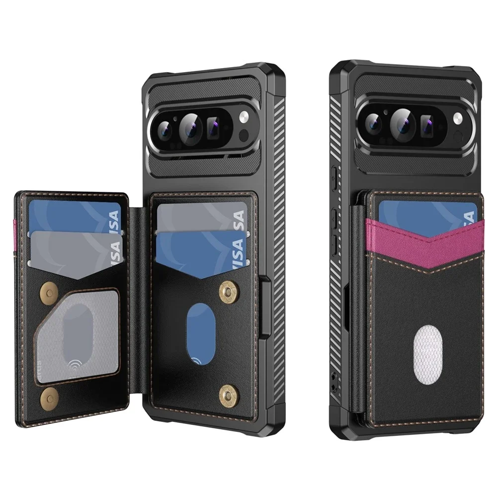 Google Pixel 10 Mobildeksel med RFID-Lommebok, Svart