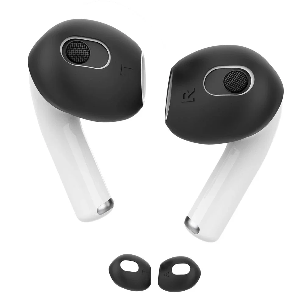 Ahastyle Earpads Silikon Apple AirPods 3 svart Ahastyle Earpads Silikon Apple AirPods 3 svart