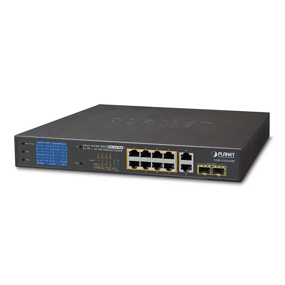 Planet Switch 8-p 1000Tx 8x PoE+ v:4016407