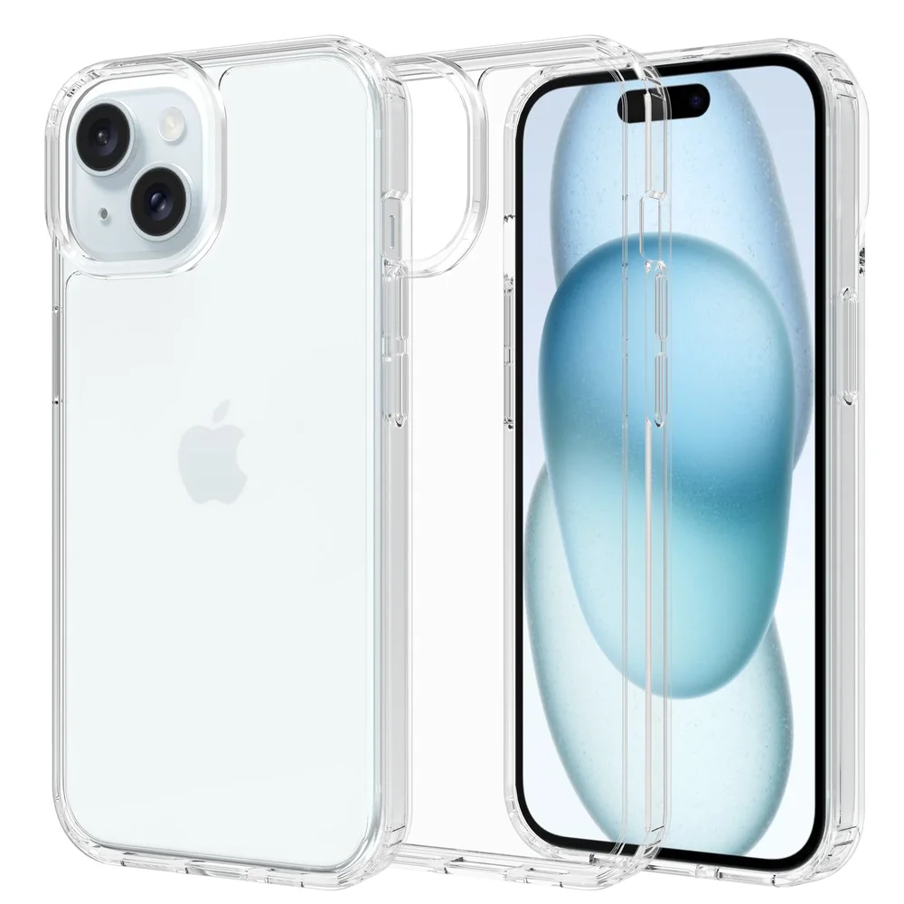 Mobique iPhone 15 Plus Crystal Hybrid-deksel, Gjennomsiktig Mobique iPhone 15 Plus Crystal Hybrid-deksel, Gjennomsiktig