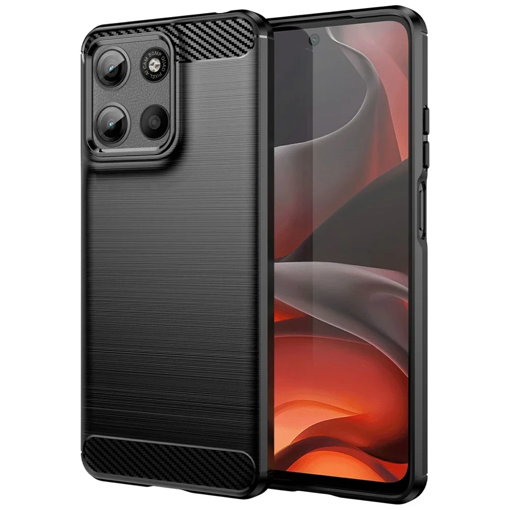 tectTech Motorola Moto G15 TPU-deksel Brushed, Svart tectTech Motorola Moto G15 TPU-deksel Brushed, Svart