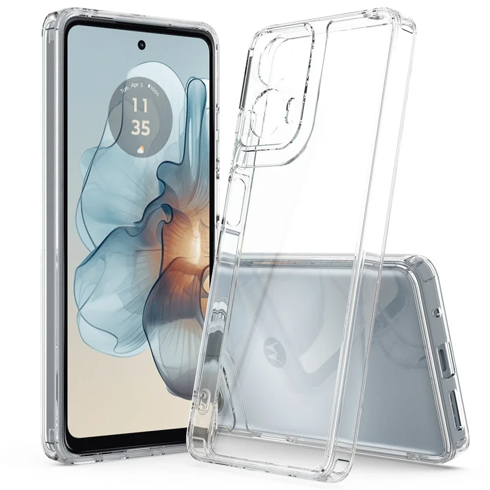 tectTech Motorola Moto G85 Crystal Hybrid-deksel, Gjennomsiktig tectTech Motorola Moto G85 Crystal Hybrid-deksel, Gjennomsiktig