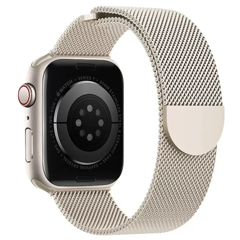 Apple Watch Ultra 49mm 4th Gen Reim Milanese Loop, Starlight