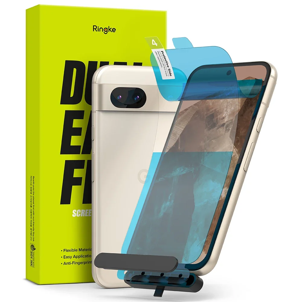 Ringke Google Pixel 8a Skjermbeskytter beskyttelsesfilm - Dual Easy (2-pack)