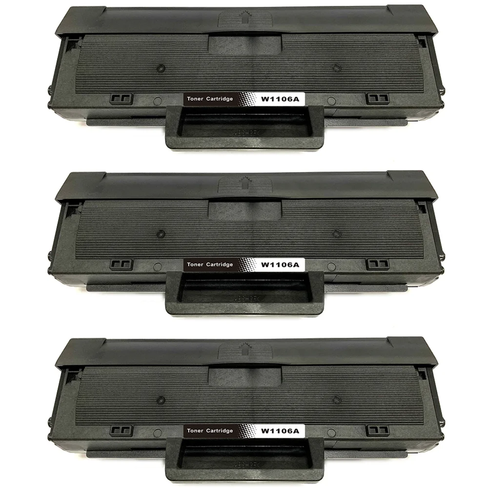 3-pack Toner HP Laser 107a – erstatter HP 106A / W1106A, Svart, 1000 sider 3-pack Toner HP Laser 107a – erstatter HP 106A / W1106A, Svart, 1000 sider