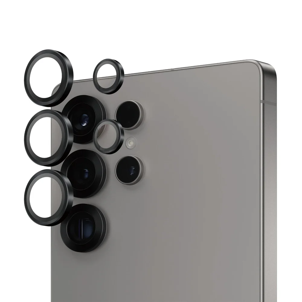 PanzerGlass Samsung Galaxy S25 Ultra Hoops linsebeskyttelse med aluminiumsramme, Svart