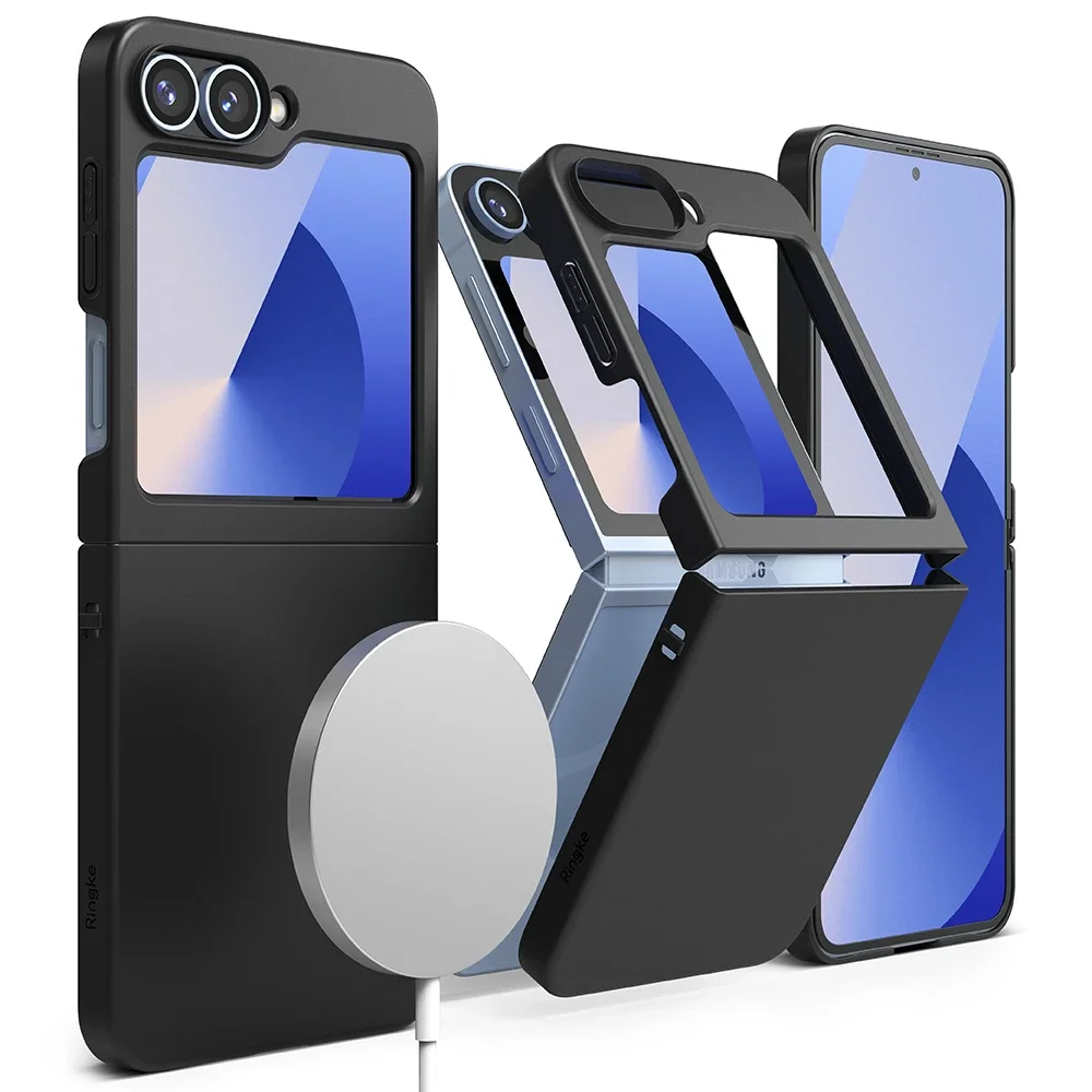 Ringke Samsung Galaxy Z Flip 6 Slankt magnetisk deksel, Svart Ringke Samsung Galaxy Z Flip 6 Slankt magnetisk deksel, Svart
