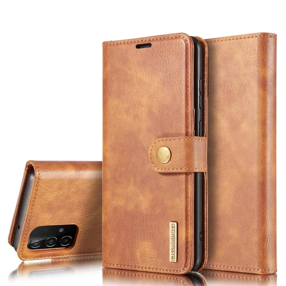 DG.MING Samsung Galaxy A52 5G Lommeboketui med avtakbart deksel, Cognac DG.MING Samsung Galaxy A52 5G Lommeboketui med avtakbart deksel, Cognac