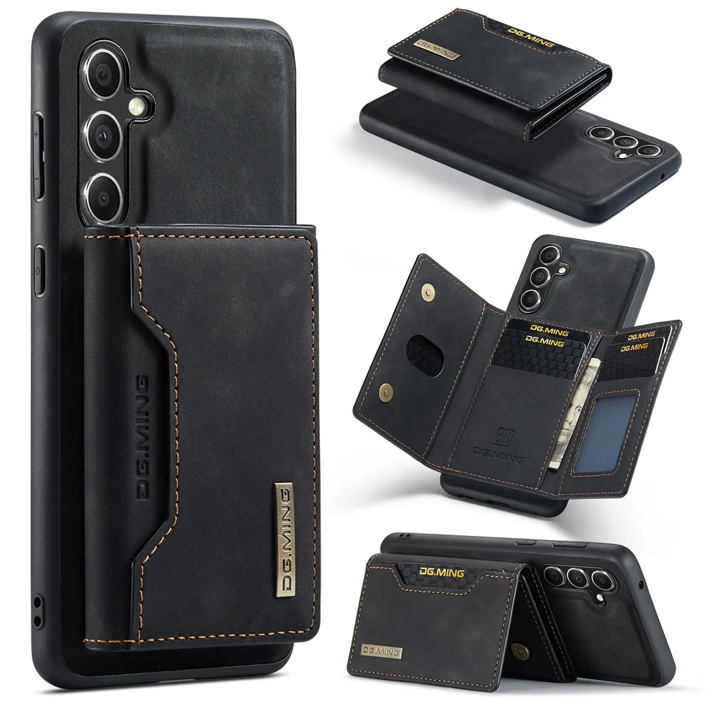 DG.MING Samsung Galaxy S26 Plus Deksel med avtakbar lommebok, Svart