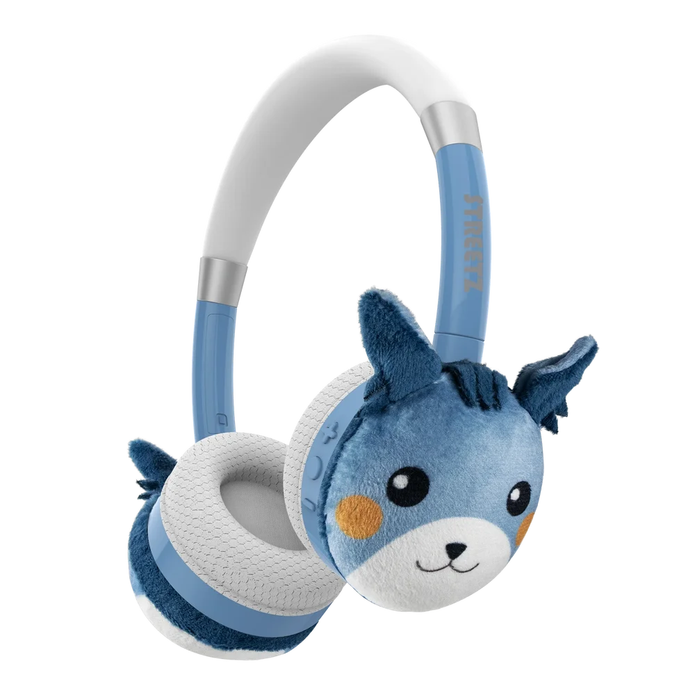 Streetz Over-ear-Plush barnehodetelefoner, Blå Streetz Over-ear-Plush barnehodetelefoner, Blå