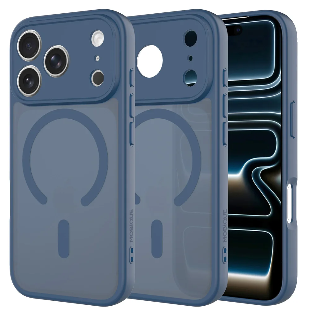 Mobique iPhone 17 Pro Hybrid-deksel Magnetisk, Dark Blue