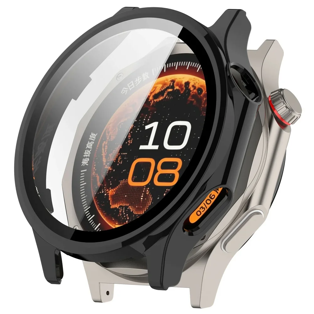 OnePlus Watch 4 Heldekkende deksel med skjermbeskytter, Svart
