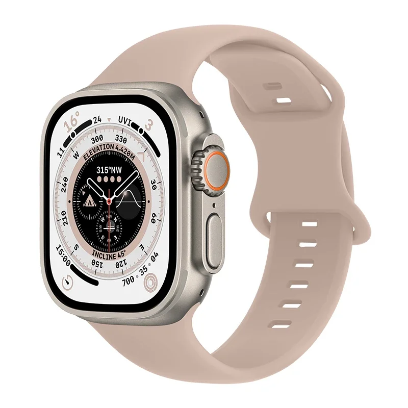 Apple Watch Series 1-3 42mm Reim i silikon, Rosa
