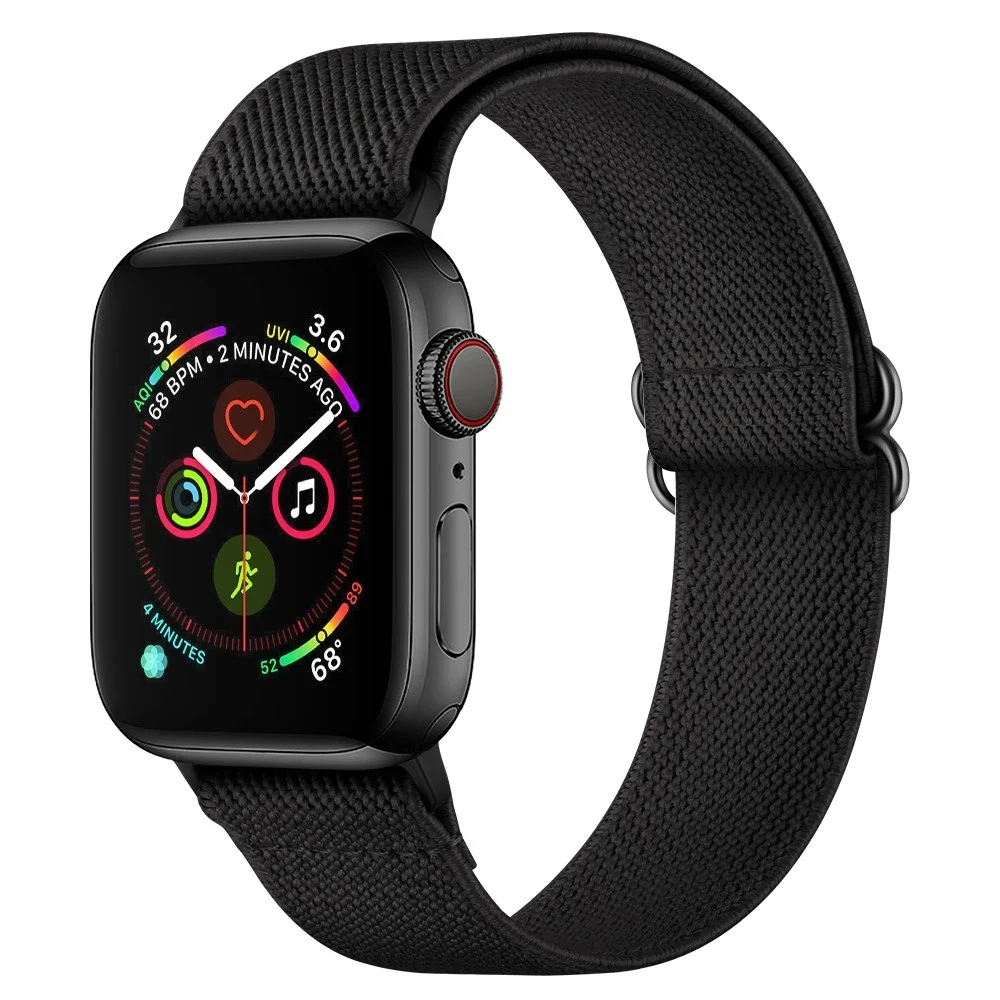 Apple Watch SE 3 40mm Elastisk reim, Svart Apple Watch SE 3 40mm Elastisk reim, Svart