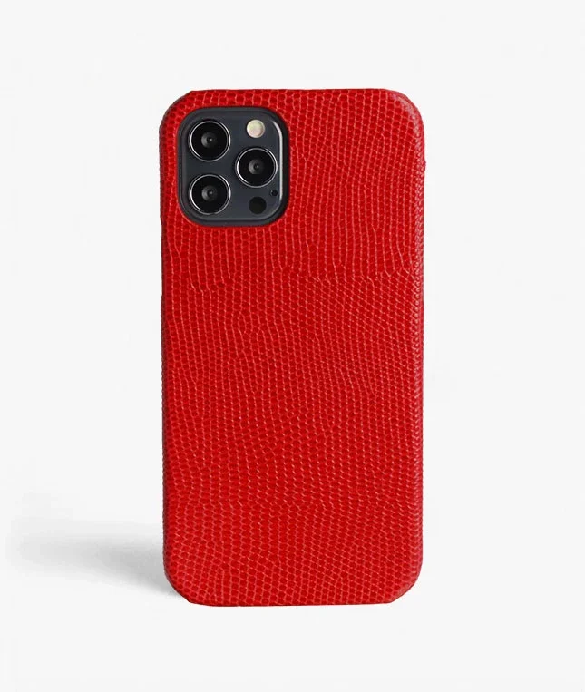 The Case Factory iPhone 12 Pro Max Deksel Lizard Rød