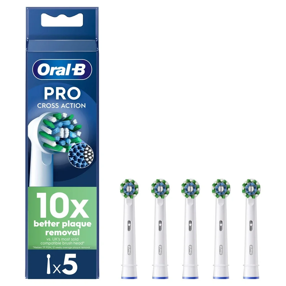 Oral-B Pro Cross Action børstehoder 5-pakning, Hvit Oral-B Pro Cross Action børstehoder 5-pakning, Hvit