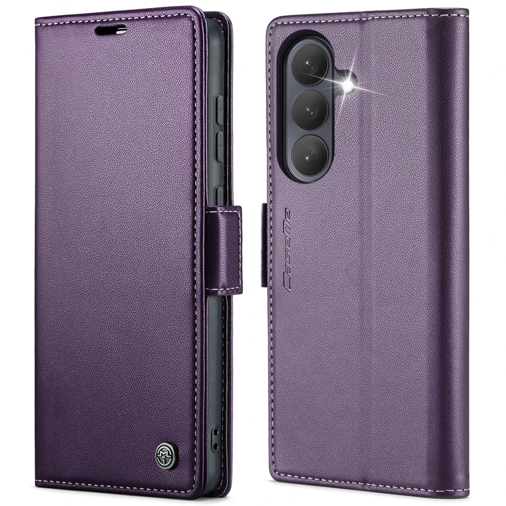 CaseMe Samsung Galaxy A57 Slankt RFID-lommeboketui, Lilla CaseMe Samsung Galaxy A57 Slankt RFID-lommeboketui, Lilla