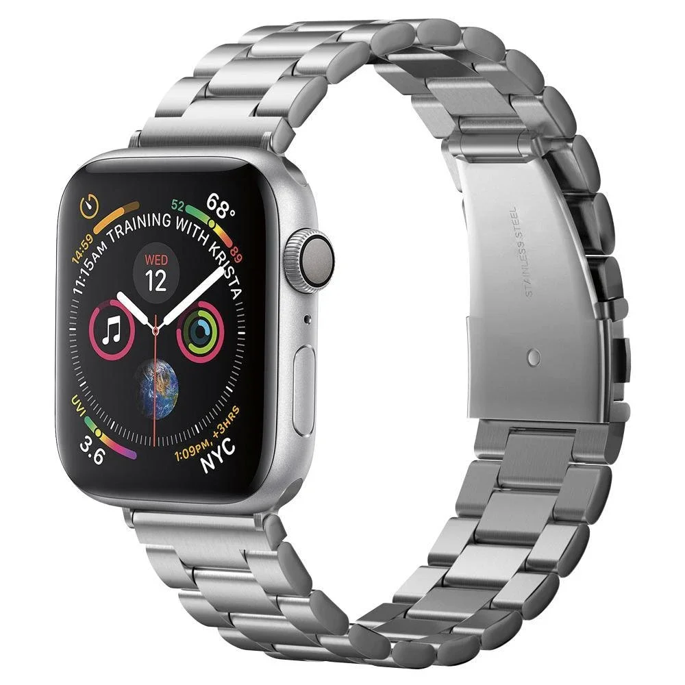 Spigen Apple Watch Ultra 49mm 4th Gen Metallreim Modern Fit, Sølv