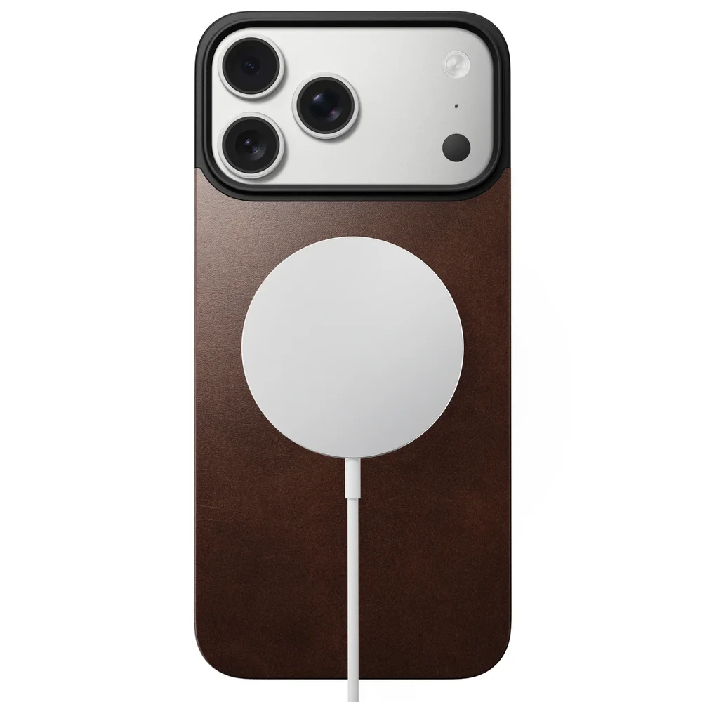 Nomad iPhone 17 Pro Max Magnetisk Bakside - Leather Back, Rustic Brown