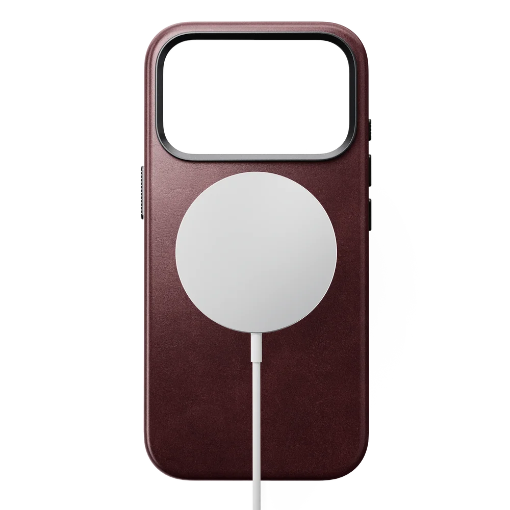 Nomad iPhone 18 Pro MagSafe-Deksel - Traditional Horween Leather Burgundy