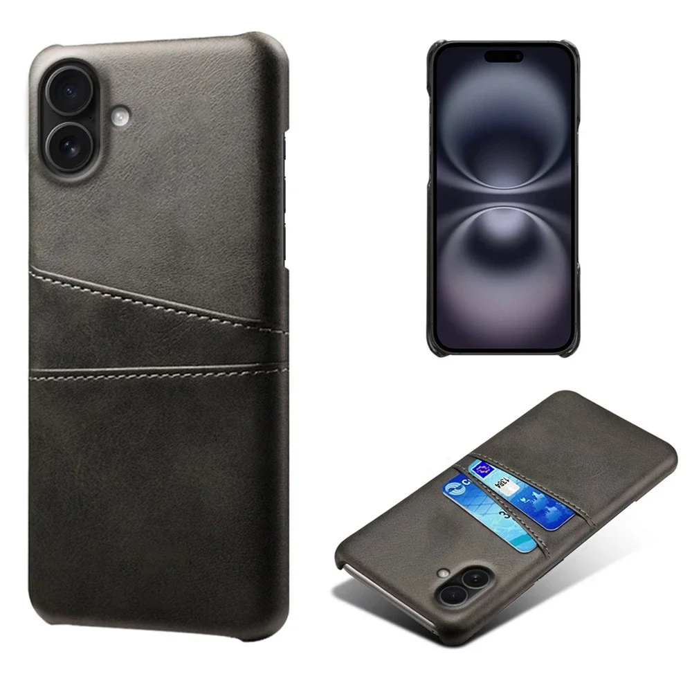 tectTech iPhone 17 Stilig deksel med 2 kortlommer, Svart