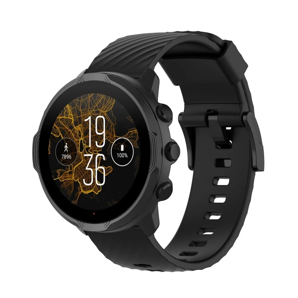 Suunto 9 Baro/Suunto 7/Suunto 9 Reim i silikon, Svart
