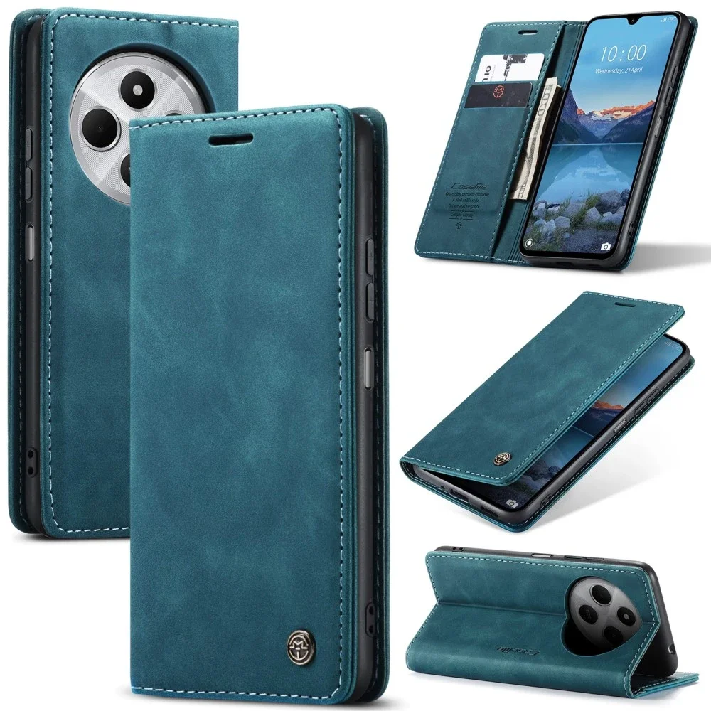 CaseMe Xiaomi Redmi 14C Slankt lommeboketui, Blå