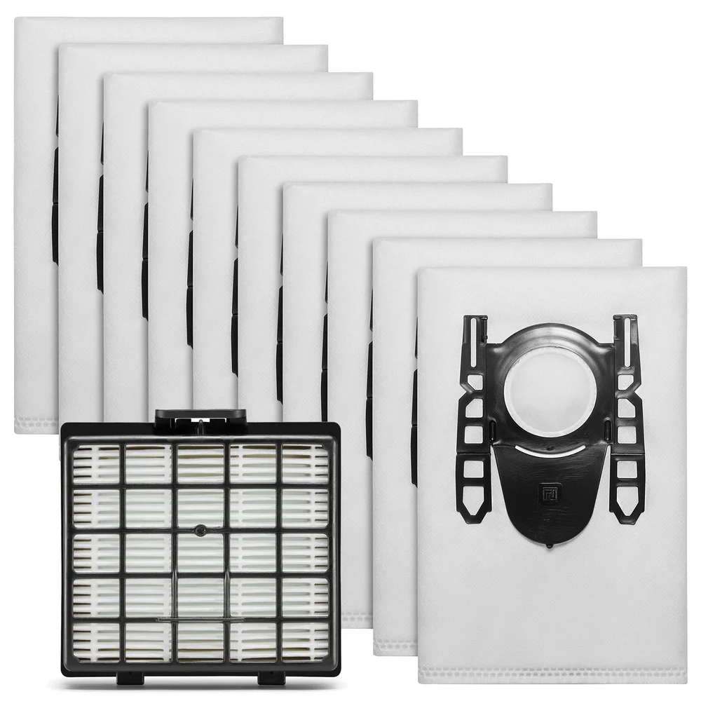 Rengjøringspakke: Støvsugerposer 10 stk + HEPA-filter - passer til Bosch GL-30 HiSpin Motor